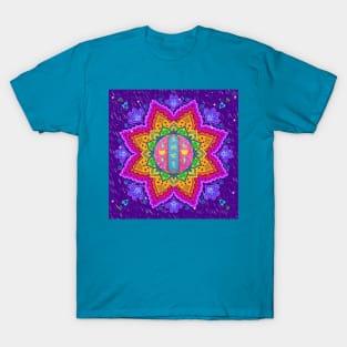 Rainbow OmManiPadmeHum Mandala T-Shirt